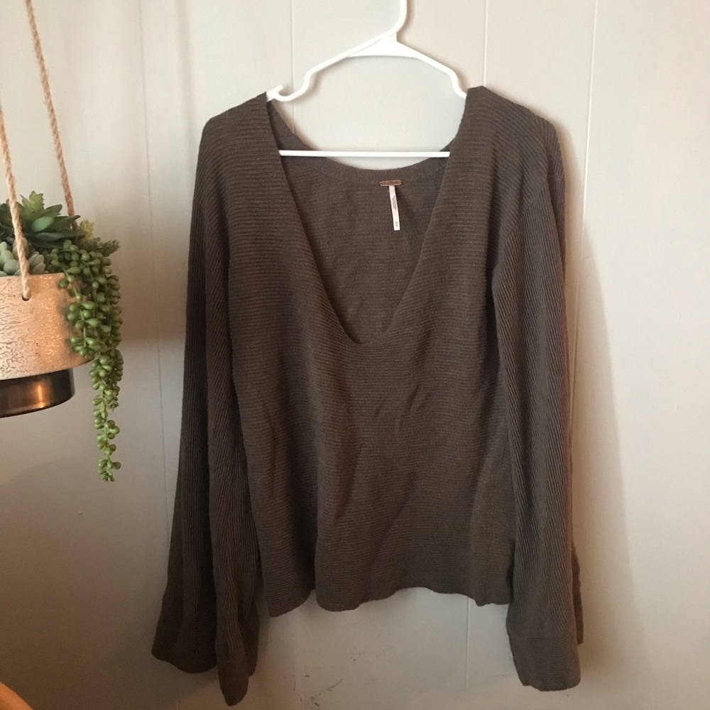 Free People Brown Boho Sweater